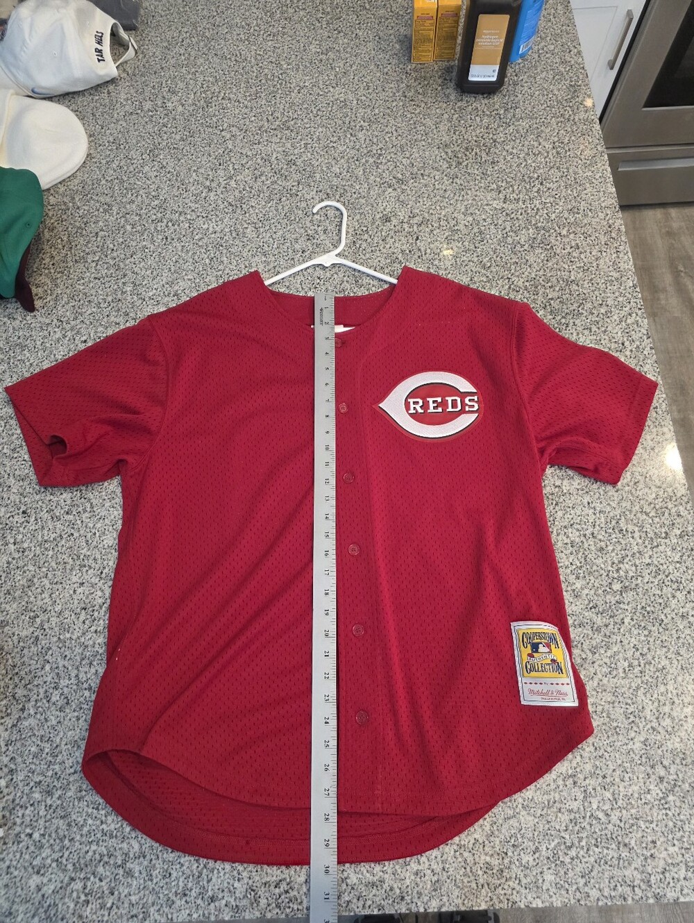 KEN GRIFFEY JR CINCINNATI REDS Mitchell & Ness ANNIVERSARY jersey sz XL (48)